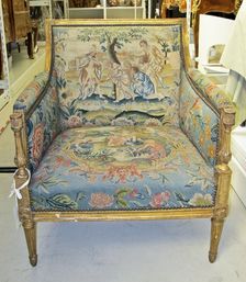 Embroidered Back and Seat for Chair, late 1600s. Creator: Unknown