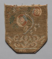 Embroidered Bag, 1833. Creator: Unknown