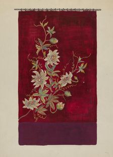Embroidered Banner, c. 1936. Creator: Evelyn Bailey