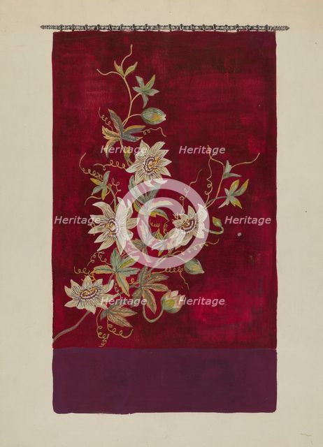 Embroidered Banner, c. 1936. Creator: Evelyn Bailey.