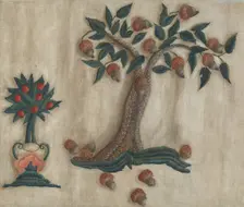 Embroidered Bed Hanging, 1935/1942. Creator: Mildred E Bent