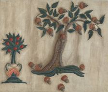 Embroidered Bed Hanging, 1935/1942. Creator: Mildred E Bent