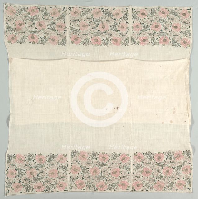 Embroidered Bed Spread, 18th century. Creator: Unknown.