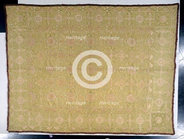 Embroidered Bedspread, 17th-18th century. Creator: Unknown.