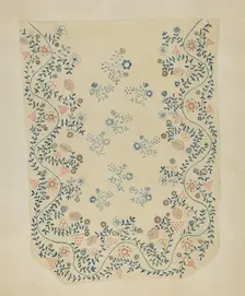 Embroidered Blanket, c. 1937. Creator: Dorothy Lacey