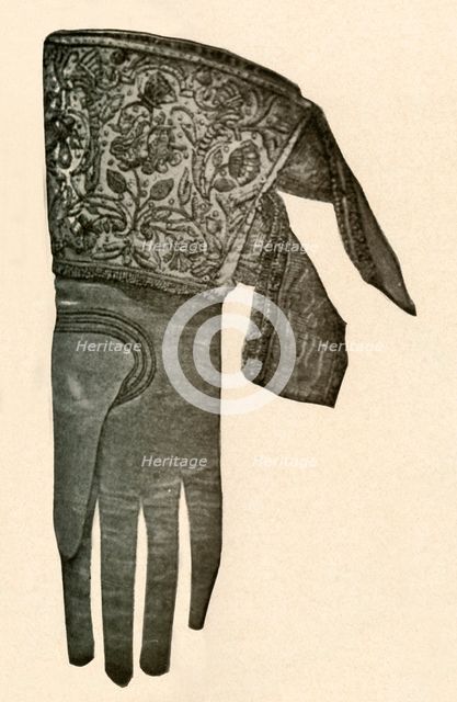 'Embroidered glove', c17th century, (1937). Creator: Unknown.