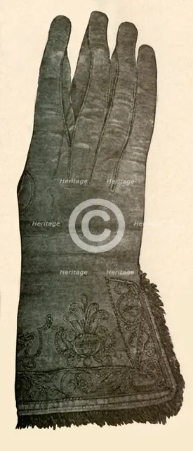 'Embroidered glove', c17th century, (1937). Creator: Unknown.