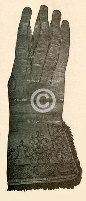 'Embroidered glove', c17th century, (1937). Creator: Unknown.
