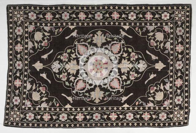 Embroidered Divan Cover (?), 19th century. Creator: Unknown.