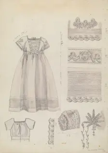 Embroidered Dress & Mull Cap, 1936. Creator: Ella Josephine Sterling