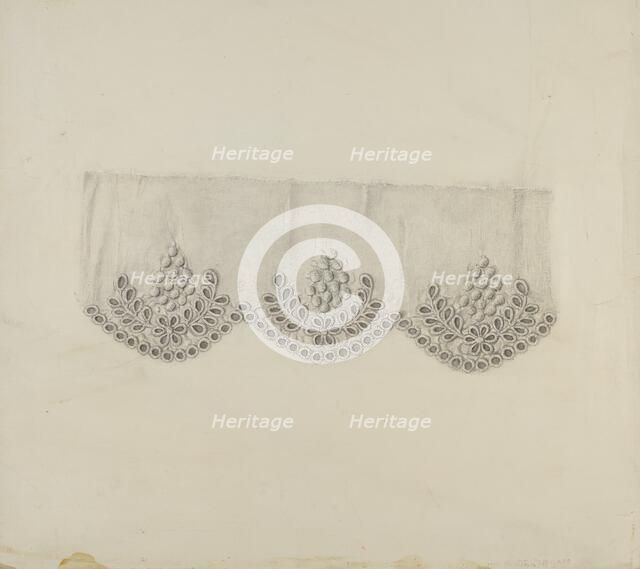 Embroidered Edging, c. 1938. Creator: Marie Famularo.