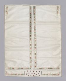 Embroidered Fabric for a Waistcoat front, France, 1800-15. Creator: Unknown