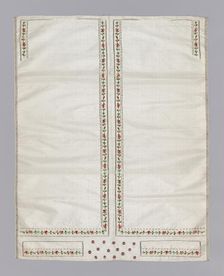 Embroidered Fabric for a Waistcoat front, France, 1800-15. Creator: Unknown