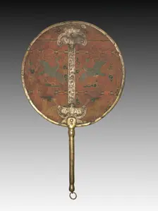 Embroidered Fan for Wedding Ceremony, 1850-1950. Creator: Unknown