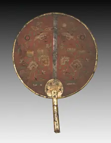 Embroidered Fan for Wedding Ceremony, 1850-1950. Creator: Unknown