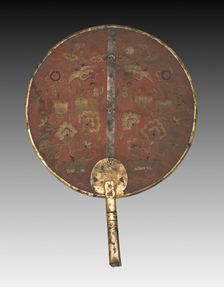 Embroidered Fan for Wedding Ceremony, 1850-1950. Creator: Unknown