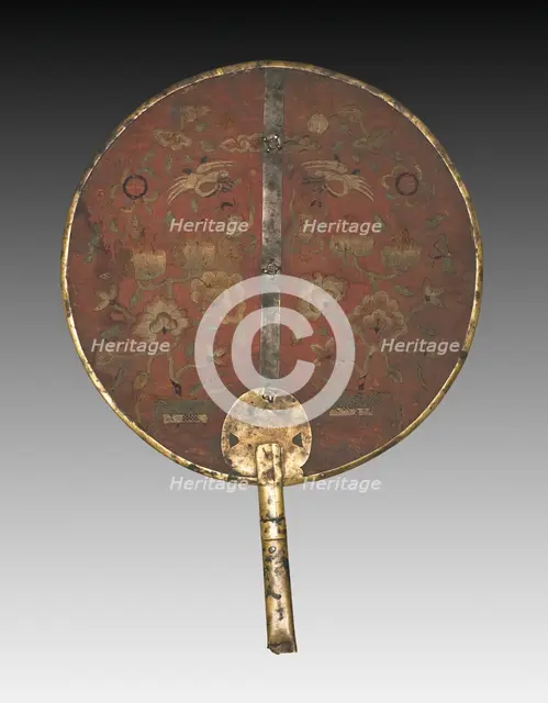 Embroidered Fan for Wedding Ceremony, 1850-1950. Creator: Unknown.