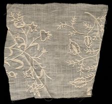 Embroidered Fragment, 18th-19th century. Creator: Unknown