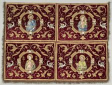 Embroidered Fragments, 16th century. Creator: Unknown