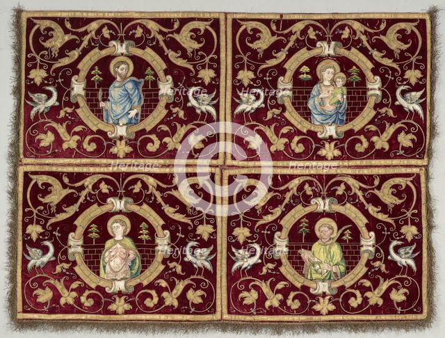 Embroidered Fragments, 16th century. Creator: Unknown.