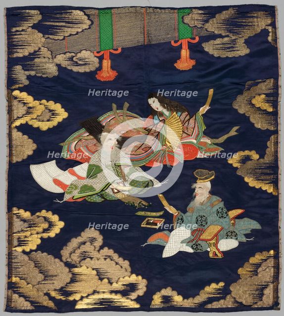 Embroidered Fukusa, late 1800s-early 1900s. Creator: Unknown.