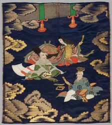 Embroidered Fukusa, late 1800s-early 1900s. Creator: Unknown
