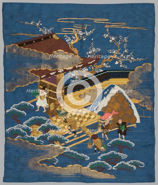Embroidered Fukusa, late 1800s-early 1900s. Creator: Unknown.