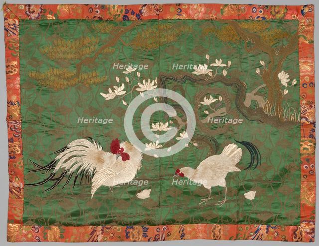 Embroidered Fukusa, late 1800s-early 1900s. Creator: Unknown.