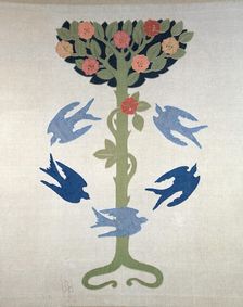 Embroidered Hanging 1896. Artist: Godfrey Blount