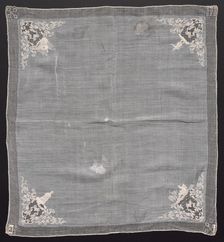 Embroidered Handkerchief, 1700s. Creator: Unknown