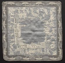 Embroidered Handkerchief, 1850-1899. Creator: Unknown