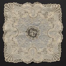 Embroidered Handkerchief, 18th century. Creator: Unknown