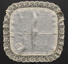 Embroidered Handkerchief, early 19th century. Creator: Unknown