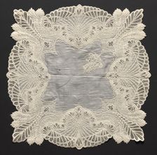 Embroidered Handkerchief, late 19th century. Creator: Unknown