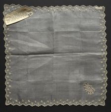 Embroidered Handkerchief, late 19th century. Creator: Unknown