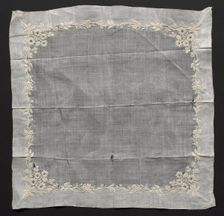 Embroidered Handkerchief, late 19th century. Creator: Unknown