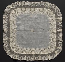 Embroidered Handkerchief, second half of 19th century. Creator: Unknown