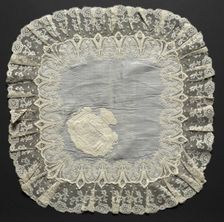 Embroidered Handkerchief, second half of 19th century. Creator: Unknown