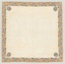 Embroidered head scarf, 1800s. Creator: Unknown
