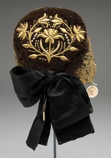 Embroidered Headdress, 1700s. Creator: Unknown