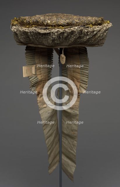 Embroidered Headdress (Called "Triesische"), 1700s. Creator: Unknown.