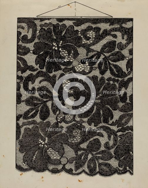 Embroidered Lace, c. 1936. Creator: Florence Stevenson.