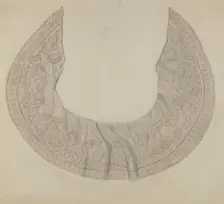 Embroidered Lace Collar, 1935/1942. Creator: Thomas O'Connor