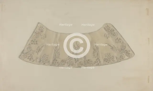 Embroidered Lace Collar, c. 1938. Creator: Frank Nelson.