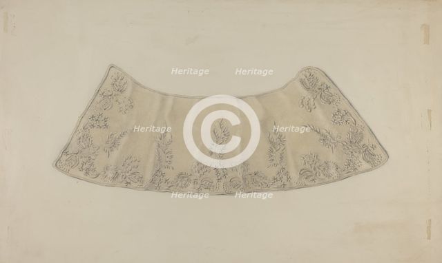 Embroidered Lace Collar, c. 1938. Creator: Frank Nelson.