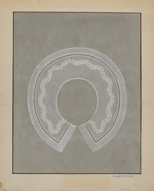 Embroidered Linen Collar, c. 1936. Creator: Marie Famularo