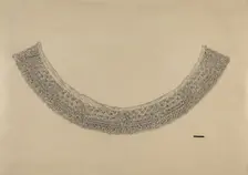 Embroidered Linen Collar, c. 1937. Creator: Edith Miller