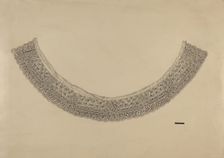 Embroidered Linen Collar, c. 1937. Creator: Edith Miller