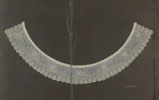 Embroidered Linen Collar, c. 1937. Creator: Edith Miller