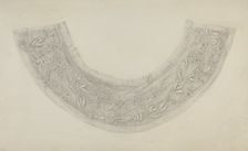 Embroidered Linen Collar, c. 1938. Creator: Edith Miller
